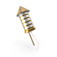 Gold Cartoon Fireworks Rocket PNG & PSD Images