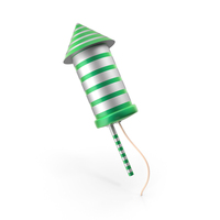 Green Cartoon Fireworks Rocket PNG & PSD Images