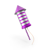 Purple Cartoon Fireworks Rocket PNG & PSD Images