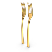 Golden Forks PNG & PSD Images