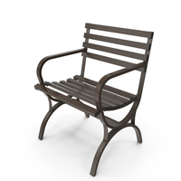 Outdoor Metal Seat Brown PNG & PSD Images