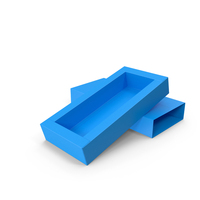 Open Packaging Box Blue PNG & PSD Images