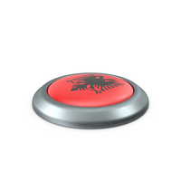 Albania Round Button Flag PNG & PSD Images