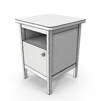 Wooden Outline Bedside Table PNG & PSD Images