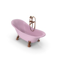 Bathtub with Standing Mixer Faucet PNG & PSD Images