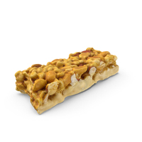 Protein Bar with Caramel and Nuts Bitten PNG & PSD Images