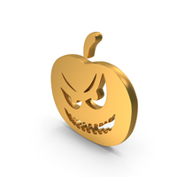 Gold Halloween Ghost Face Icon PNG & PSD Images