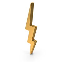 Lightning Thunder Icon Gold PNG & PSD Images