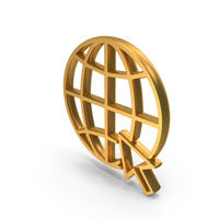 Gold Internet Web Icon PNG & PSD Images