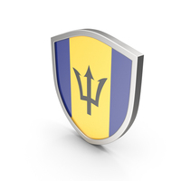 Barbados Flag Shield PNG & PSD Images