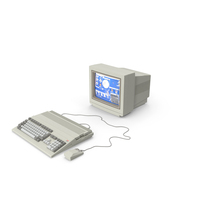 Vintage Computer With Monitor PNG & PSD Images