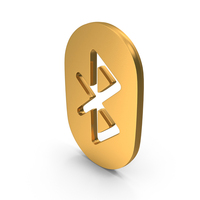Gold Bluetooth Icon PNG & PSD Images