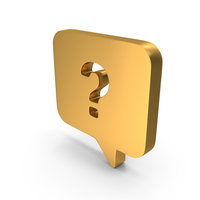Help in Chat Bubble Square Gold PNG & PSD Images