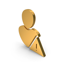 Gold User Warning Symbol PNG & PSD Images