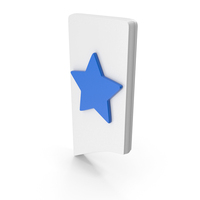 White & Blue Star Favorite Tag Symbol PNG & PSD Images