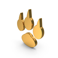 Gold Paw Symbol PNG & PSD Images