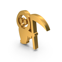 Gold Grim Reaper Halloween Symbol PNG & PSD Images