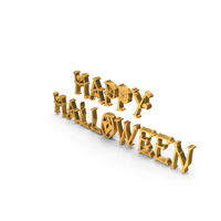 Happy Halloween Festival Name Gold PNG & PSD Images
