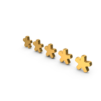 Gold 5 Star Password Symbol PNG & PSD Images