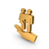 Gold Family Insurance Symbol PNG & PSD Images