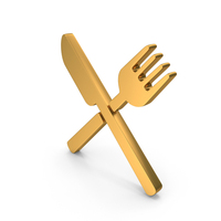 Gold Food Restaurant Spoon & Butter Knife Logo PNG & PSD Images