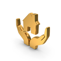 Gold Home Care Symbol PNG & PSD Images