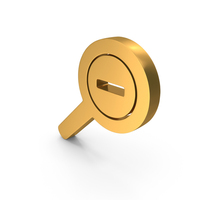 Gold Magnifying Glass Zoom Out Symbol PNG & PSD Images