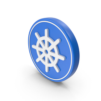 Blue & White Wheel Round Symbol PNG & PSD Images