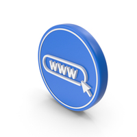 Dual Blue White Color WEB WWW Click Arrow Coin PNG & PSD Images