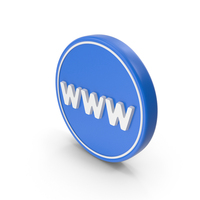 Dual Blue White Color WEB WWW Coin PNG & PSD Images