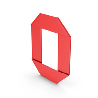 Red Ribbon Number 0 PNG & PSD Images
