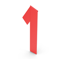 Red Ribbon Number 1 PNG & PSD Images
