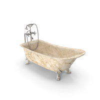 Bathtub with Standing Mixer Faucet PNG & PSD Images