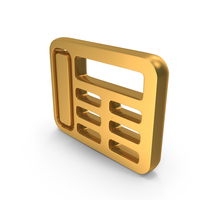 Gold Contacts Call Web Symbol PNG & PSD Images