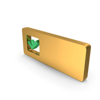 Gold Tick Accept Counter Symbol PNG & PSD Images
