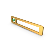 Gold Big Tick Counter Symbol PNG & PSD Images