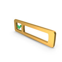 Gold Accept Counter Symbol PNG & PSD Images