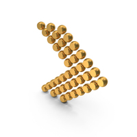 Gold Directional Arrow Web Symbol PNG & PSD Images