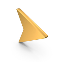 Gold Directional Arrow Symbol PNG & PSD Images