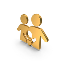 Gold Family Heart Insurance Symbol PNG & PSD Images