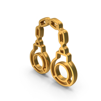 Gold Handcuffs Symbol PNG & PSD Images