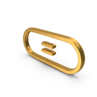 Gold Is Equal To Sign In Oval Frame PNG & PSD Images