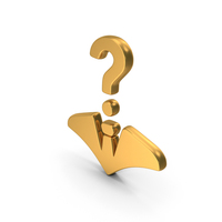 Gold Question Face Manager Symbol PNG & PSD Images