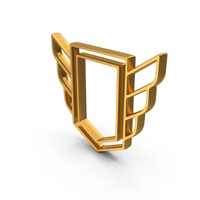 Gold Secure Shield Symbol PNG & PSD Images