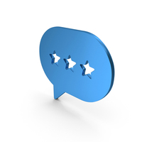 Three Star Rating Speech Bubble Symbol PNG & PSD Images