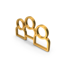 Gold User Group Web Outline Symbol PNG & PSD Images
