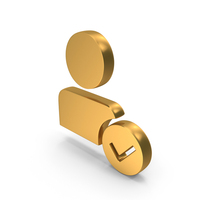 Gold Approved User Symbol PNG & PSD Images
