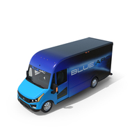 Electric Delivery Truck Blue Arc PNG & PSD Images