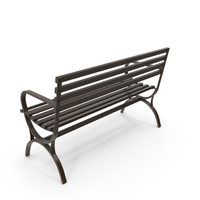 Long Metal Bench Brown PNG & PSD Images