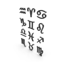 Zodiac Signs Silver PNG & PSD Images